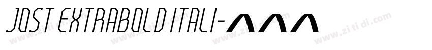 Jost ExtraBold Itali字体转换